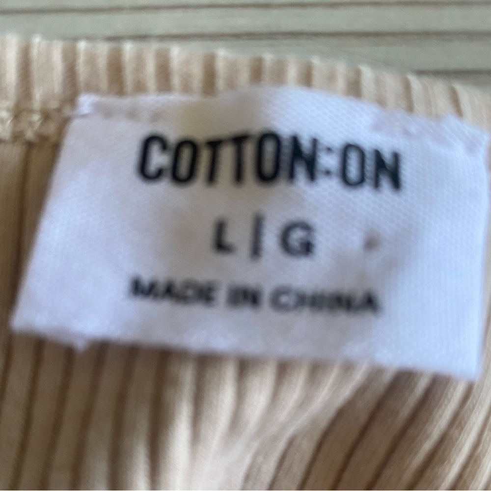CottonOn Rib Racer Mini Dress Beige Size Large New without Tags - Picture 9 of 9